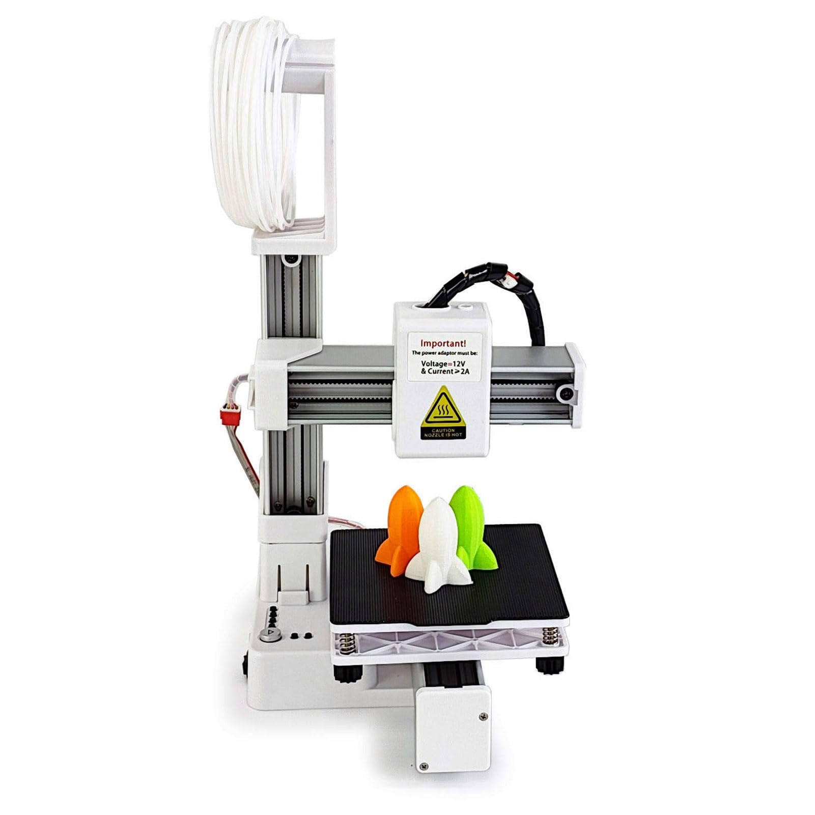 Eacam Máquina Compacta de Impresora 3D con Multiplexación por División de Frecuencia Alta Precisión para Educación (Blanca)