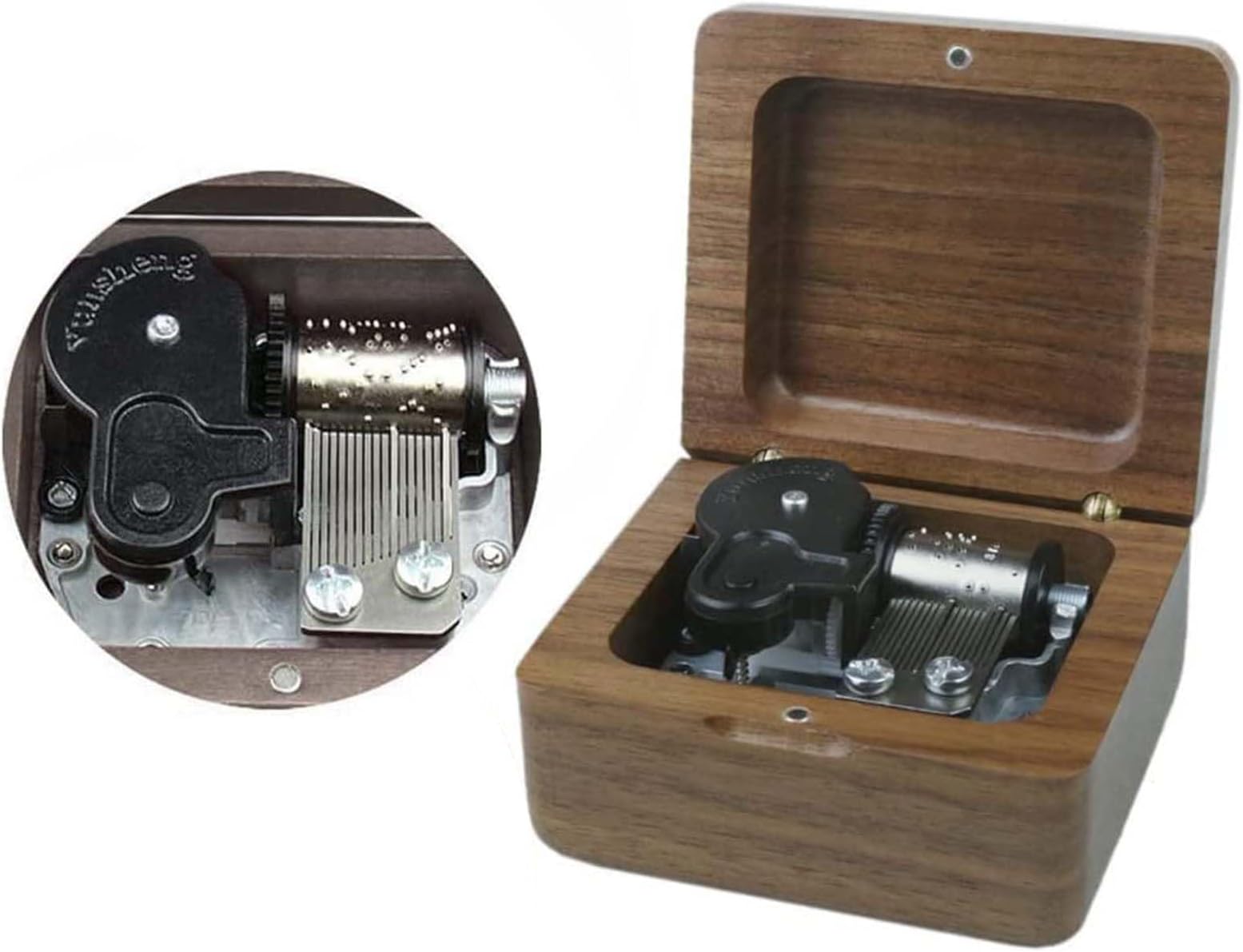 Sinzyo Music Box Vintage Musical Boxs Gift for Birthday Valentine's Day(Walnut Wooden Box)