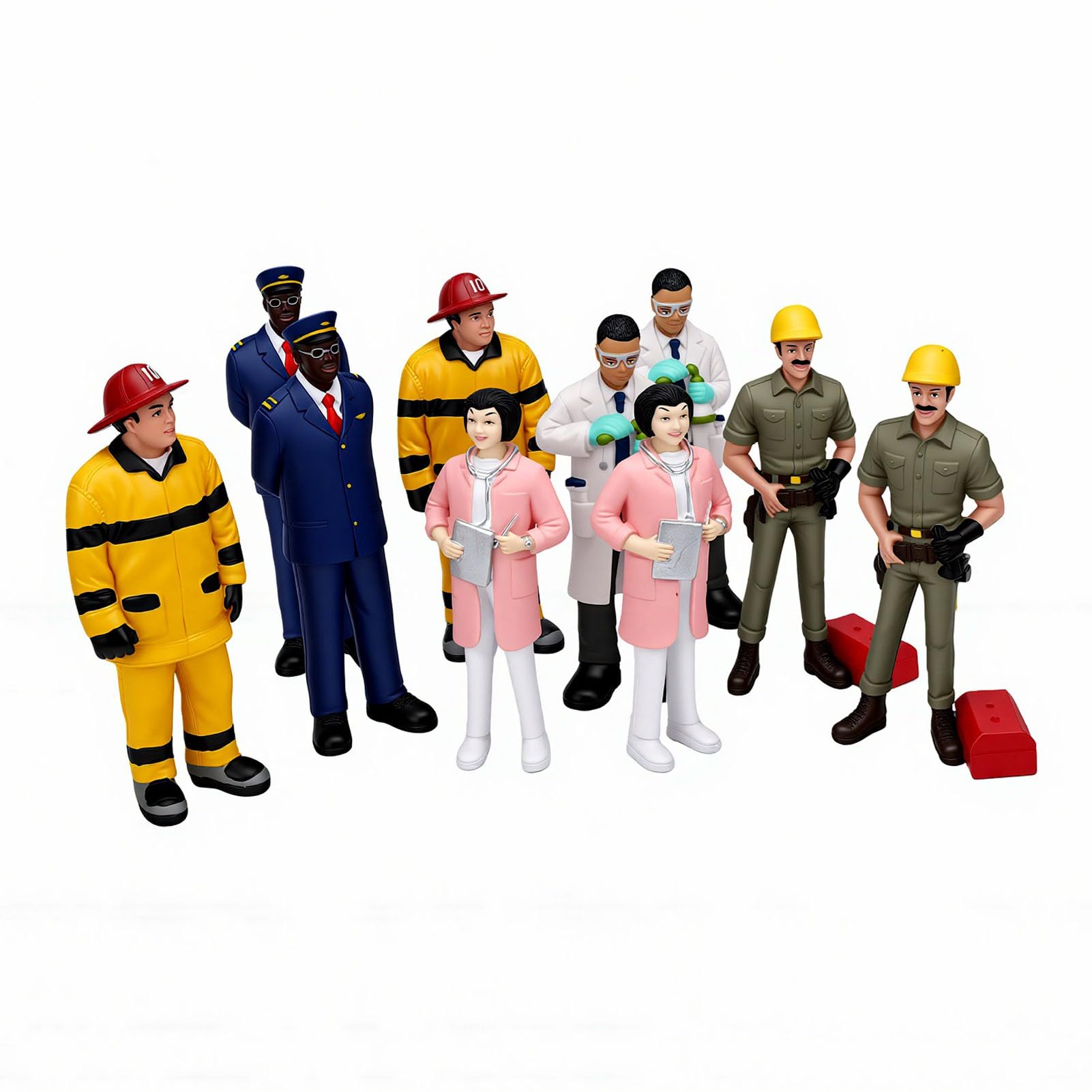 Matybobe Set de Figuras en Miniatura para Juego Imaginativo, Policía (5