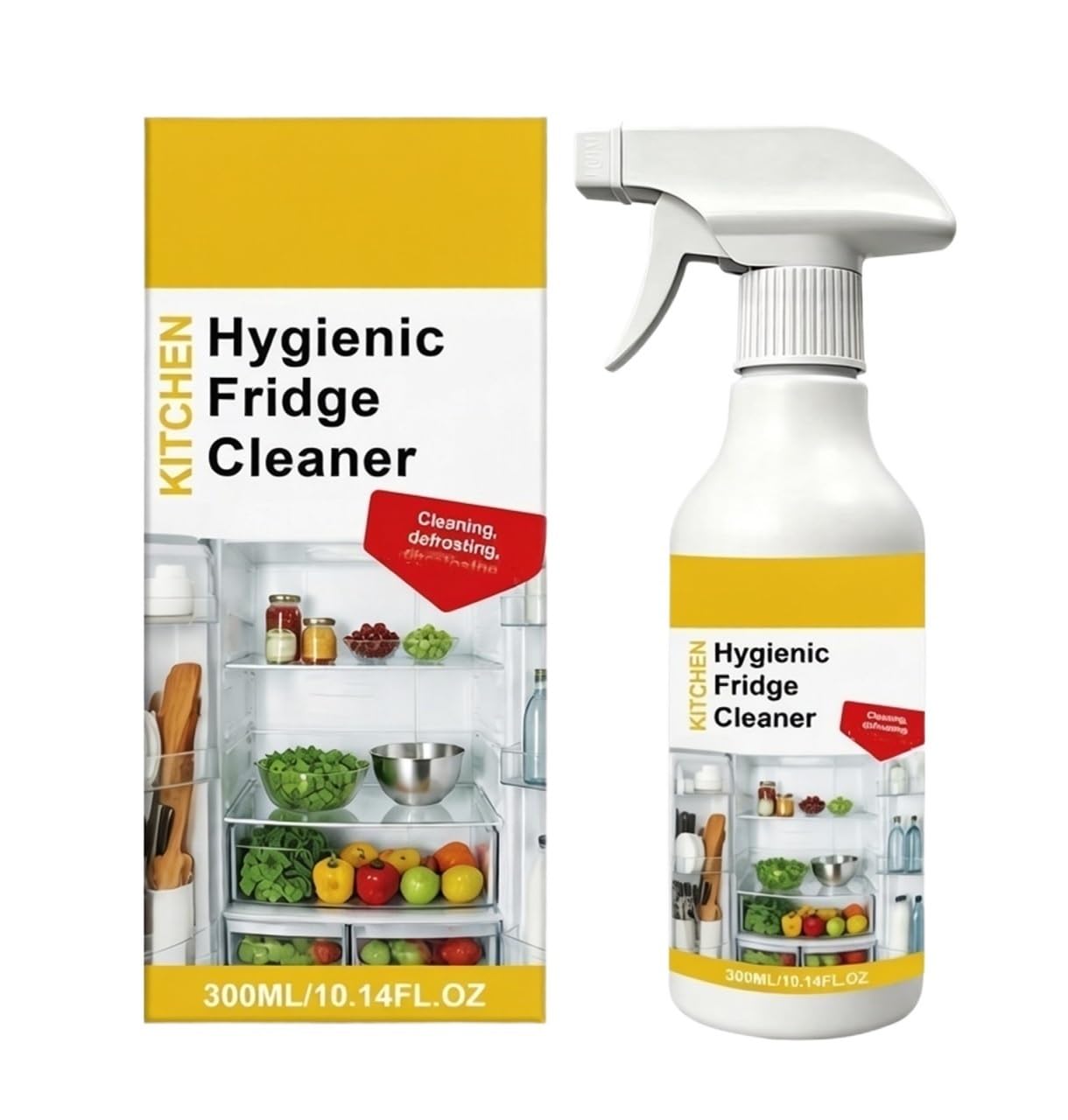 300 millilitri di detergente for frigorifero | Uso domestico multiuso, rimuove rapidamente macchie e odori(3pcs)
