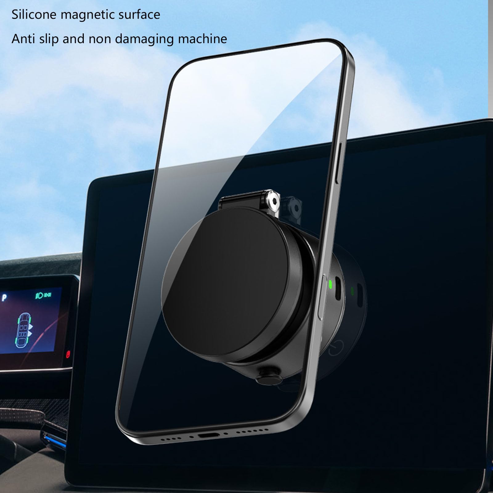 Soporte de teléfono para vehículo, ventosa al vacío con accesorio de vacío, rotación de 360 grados para una conducción segura, soporte de teléfono de aleación de aluminio