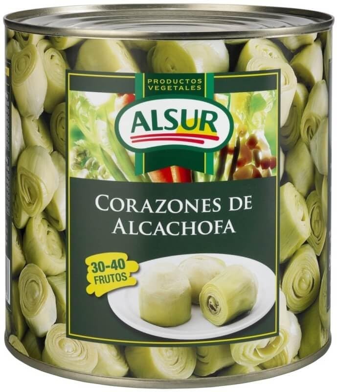 MADALO - ALSUR Corazones de Alcachofa 30/40uds lata 2.5kgs 1550grs P.E.