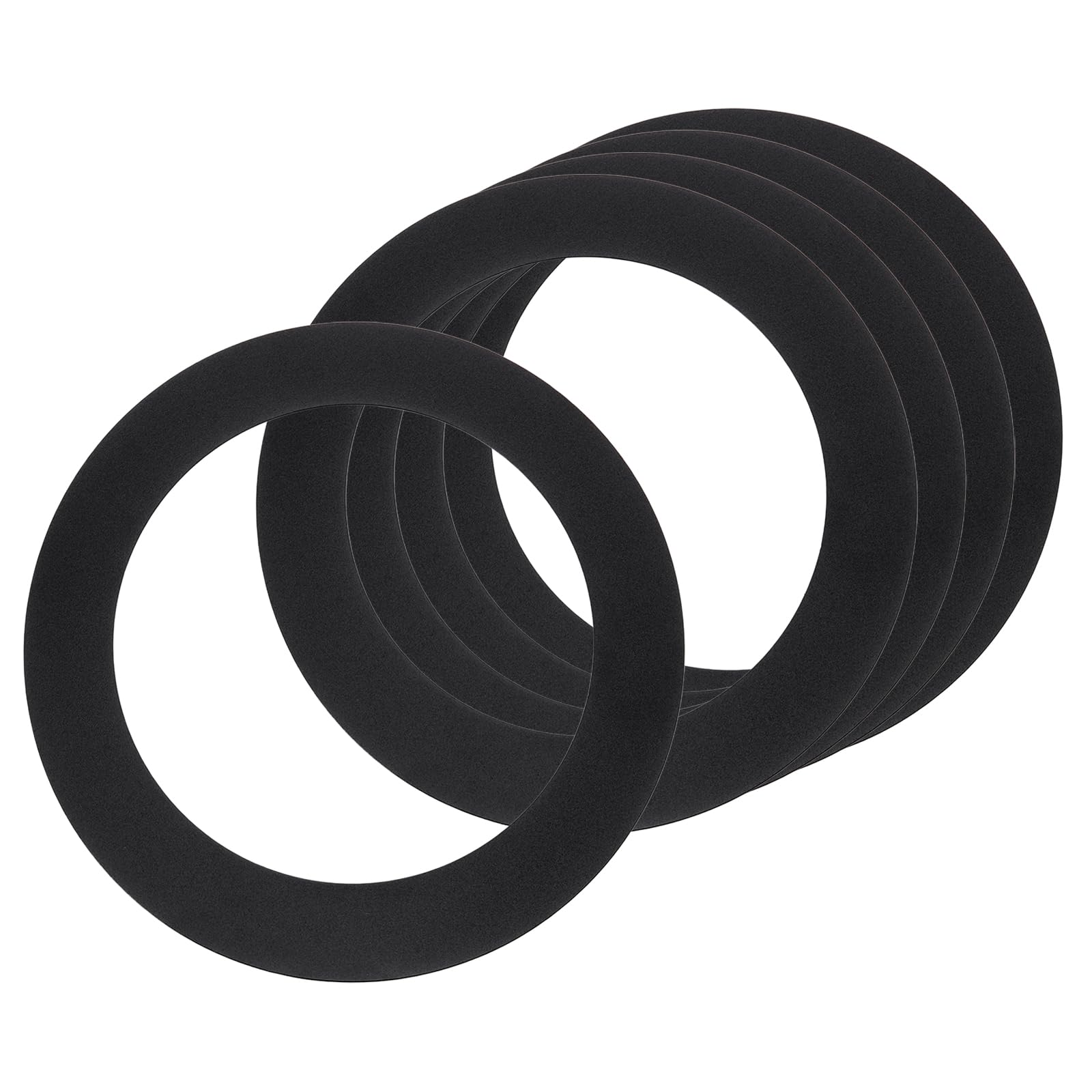 sourcing map Goof Ring for 6" Recessed Light 6.3"ID 8.7"OD Matte Black 5Pcs