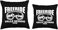 Vista 3 de Freeride Valle Nevado by Vertical Blue Designs Freeride Valle Nevado Chile - Almohada (18 x 18 pulgadas), multicolor