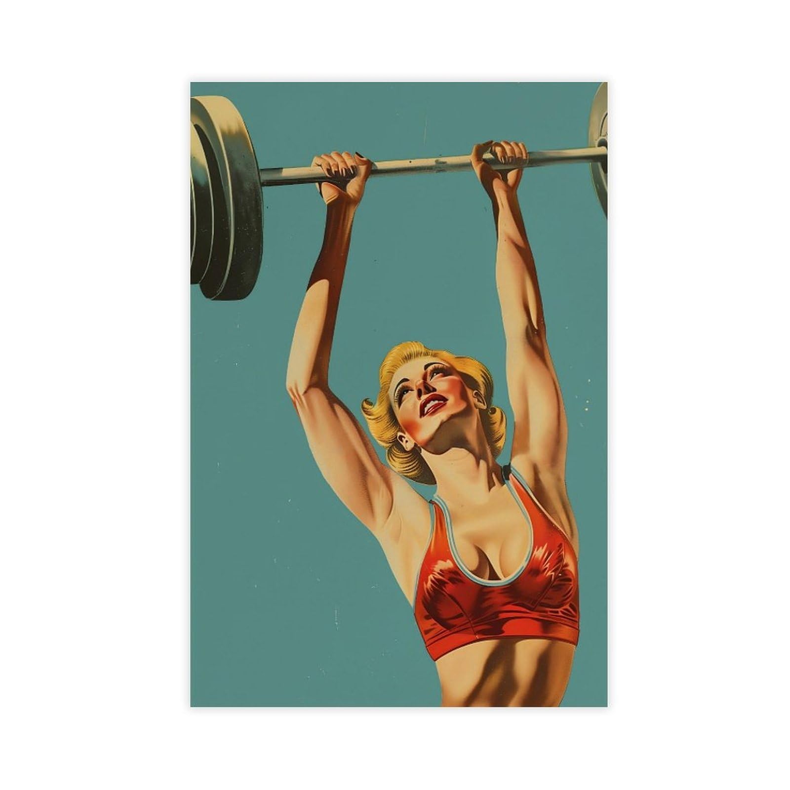Wjwart Retro Gymr Home Gym Canvas Poster Bedroom Decor Landscape Decor Gift 12X18inch(30X45cm)