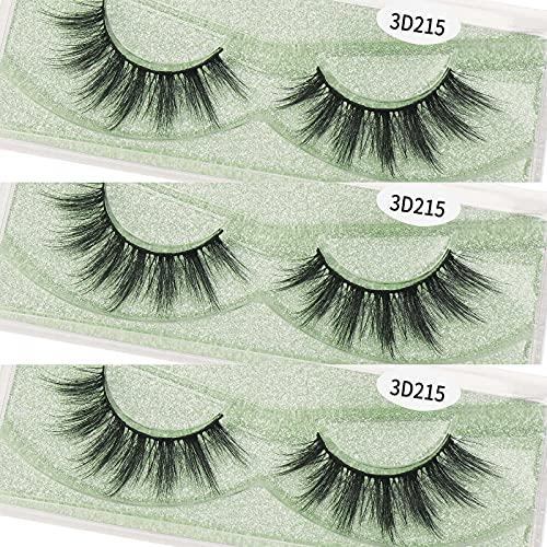 Magefy Eyelashes 12 Pairs 1 Style Lashes Wholesale, Natural Look Faux Mink False Lashes Pack, Handmade Reusable Soft Fake Eyelashes (3D215) #TOP1