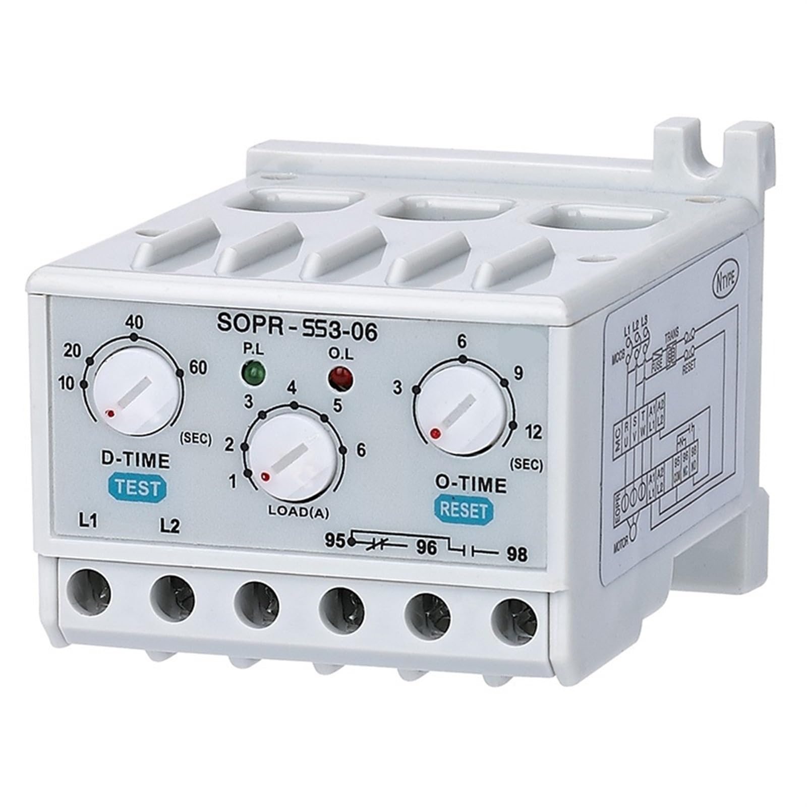 Relé de sobrecarga electrónico SOPR-SS3-440 Relé de sobrecarga térmica de protección del motor (Un: 180-460 V CA) 1 pieza(5-60A)