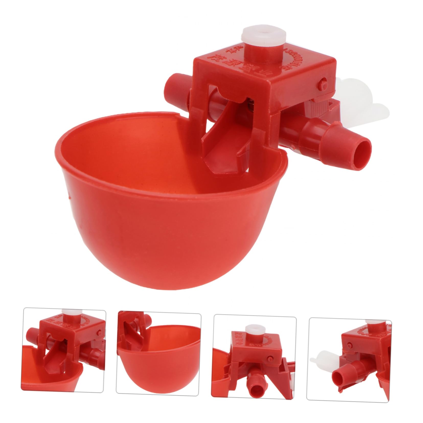 Bebedero Automático para Pollos y Palomas Rojo de Abs Ajuste de Agua Fácil y Seguro para Granjas Avícolas y Uso Doméstico Color Aleatorio