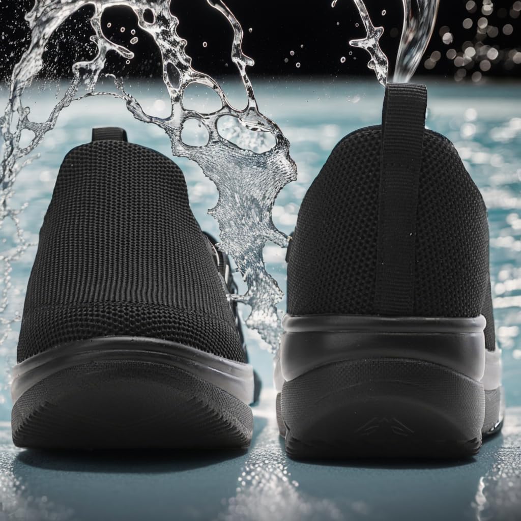 Walking Shoes for Women Slip On Nurse Slip Resistant Work Sock Sneakers Food Service Platform Comfortable Weight Light - Image 6