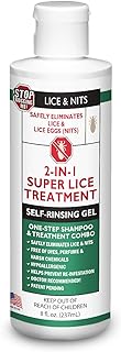 Stop Bugging Me! All-Natural Non-Toxic 2-in-1 Super Lice Treatment Gel Shampoo, 8 oz | Safely Eliminates Lice and Lice Eggs