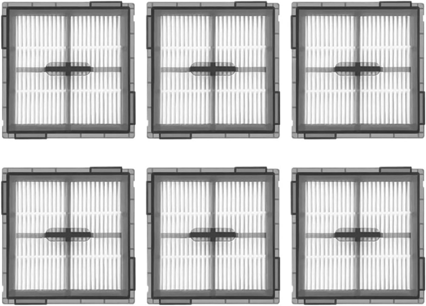 Parts 6pcs Hepa Filter, Compatible for Roborock Q10 S5/S5+/X5, Sweeping Robot Accessories