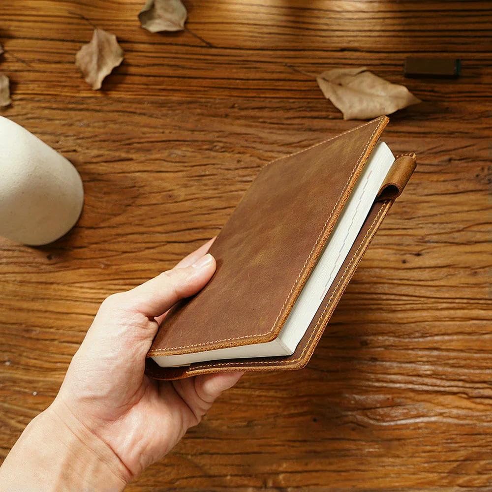 JJDFW Couverture de carnet de notes en cuir A5 A6 Agenda rétro original Journal Dessin Sketchbook Diary Cover