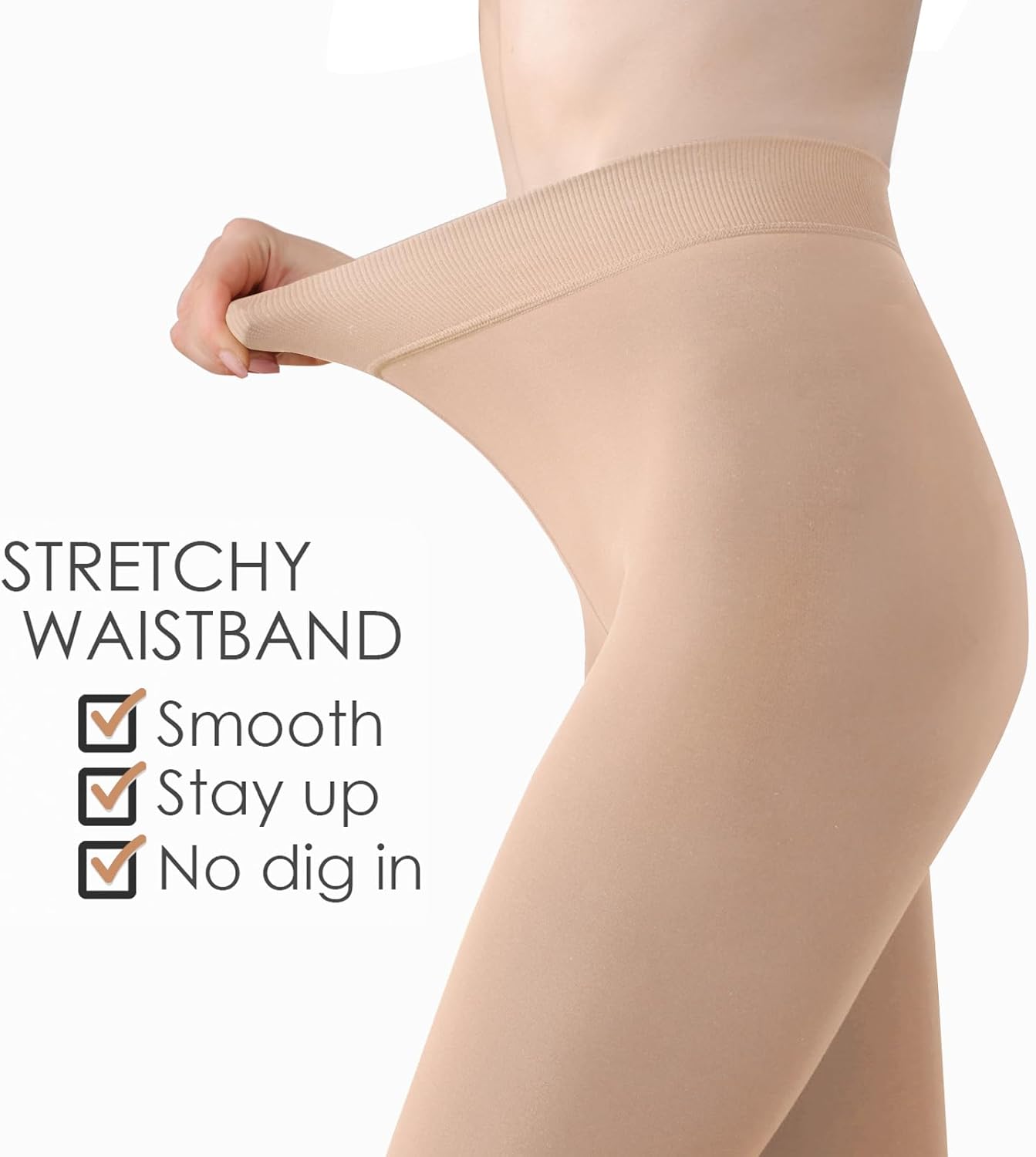 G&Y Fleece Lined Tights for Women -200D Therma Leggings Opaque Warm Winter Pantyhose - Image 2