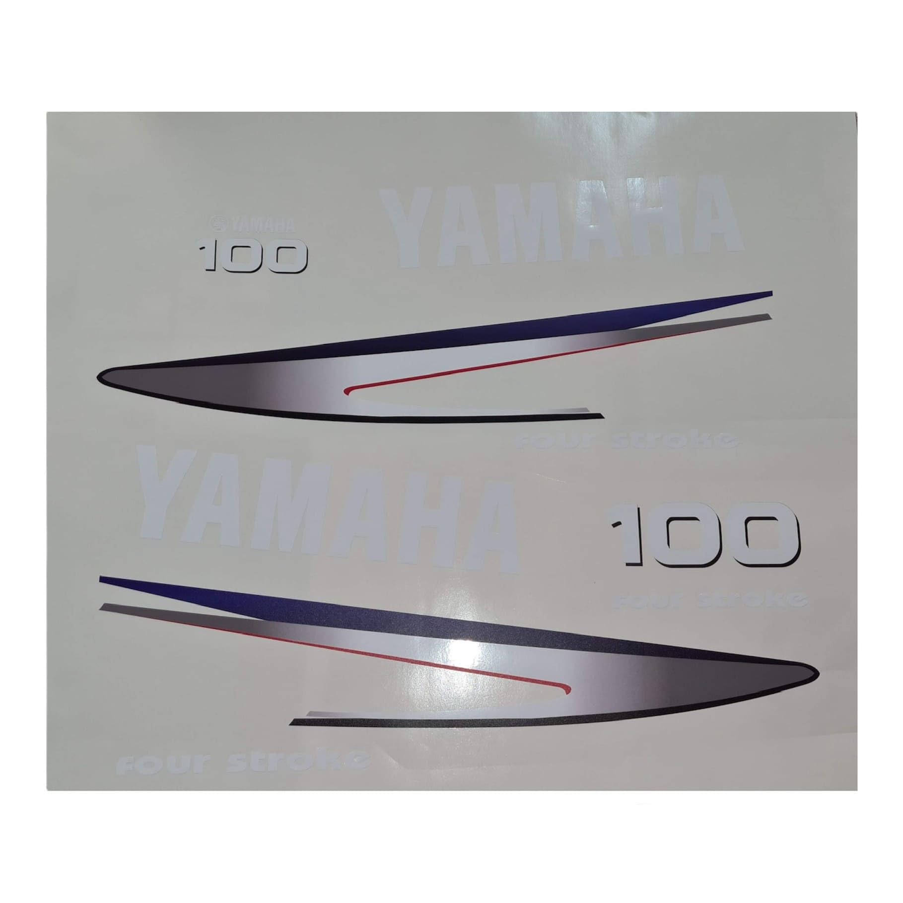 Kit adesivi Yamaha 100cv fourstroke ricambio bianco