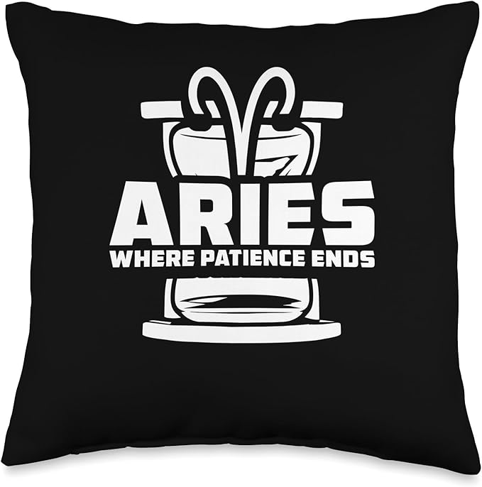 Aries Sign Horoscope - Zodiac Star Starsign Throw Pillow