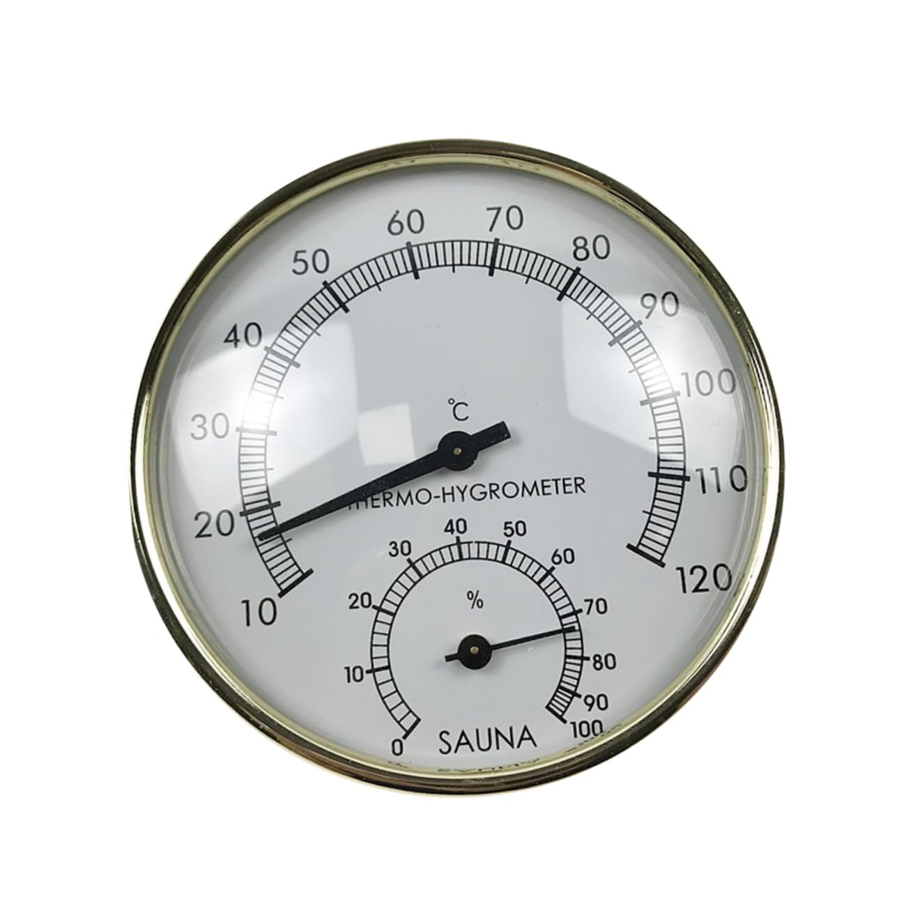 UPKOCH 3 Pezzi termometro miniigrotermografo misuratore analogico temperatura umidità misuratore di umidità e temperatura igrotermografo analogico Golden