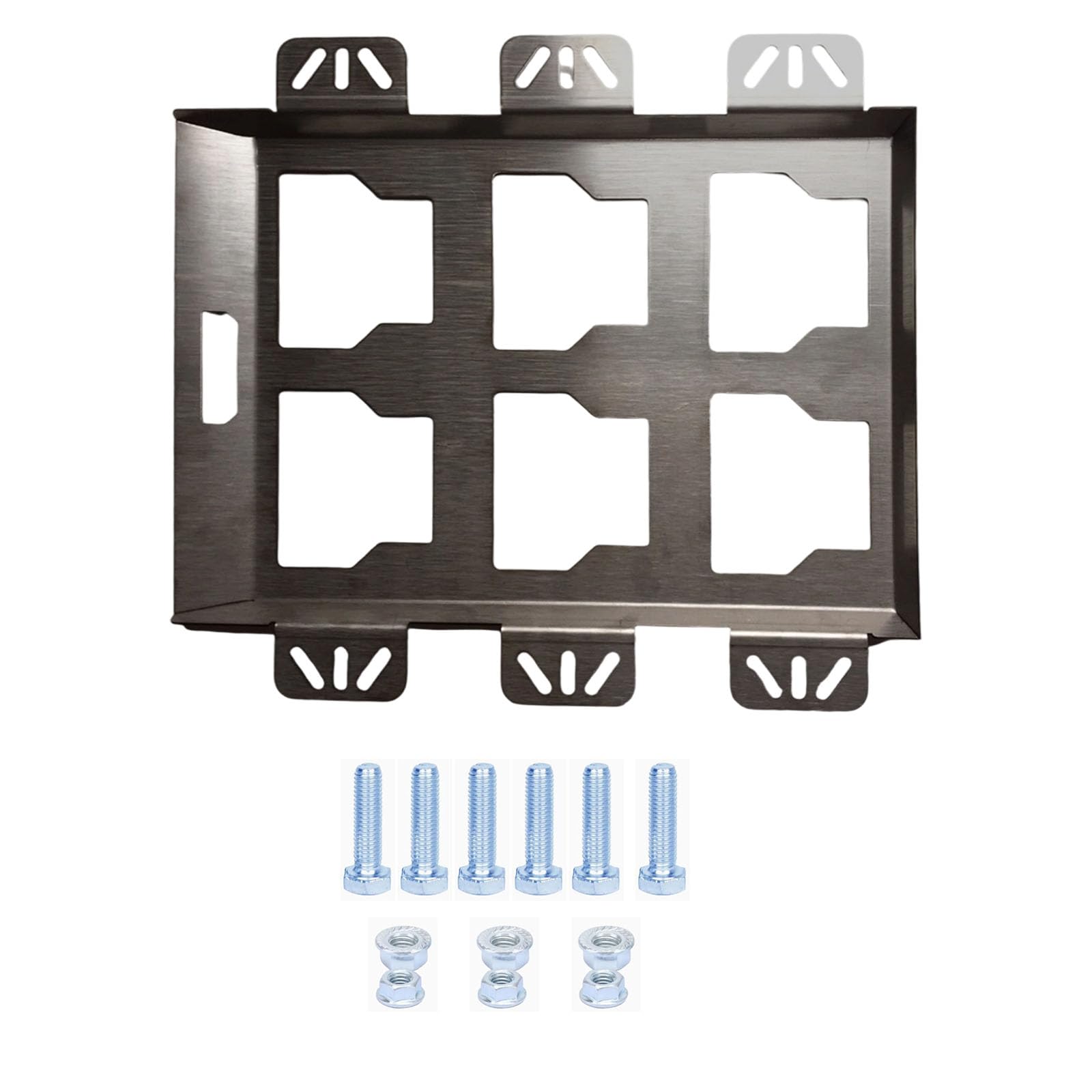 Placa de montaje para plataforma de camión de resistencia, soporte de herramientas inoxidable para particiones y estaciones de trabajo, capacidad de 50 con hardware compatible con plataforma de