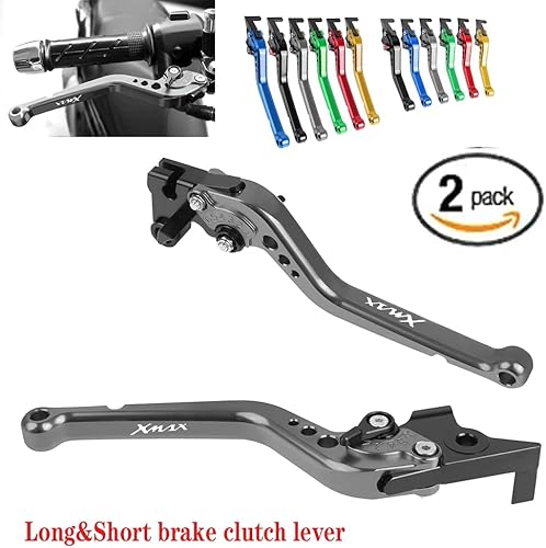 Miniatura 2 de F - Palancas de embrague de freno CNC cortas y largas para motocicleta, manijas ajustables para Xmax 125 250 300 400 para XMAX250 para XMAX300 para