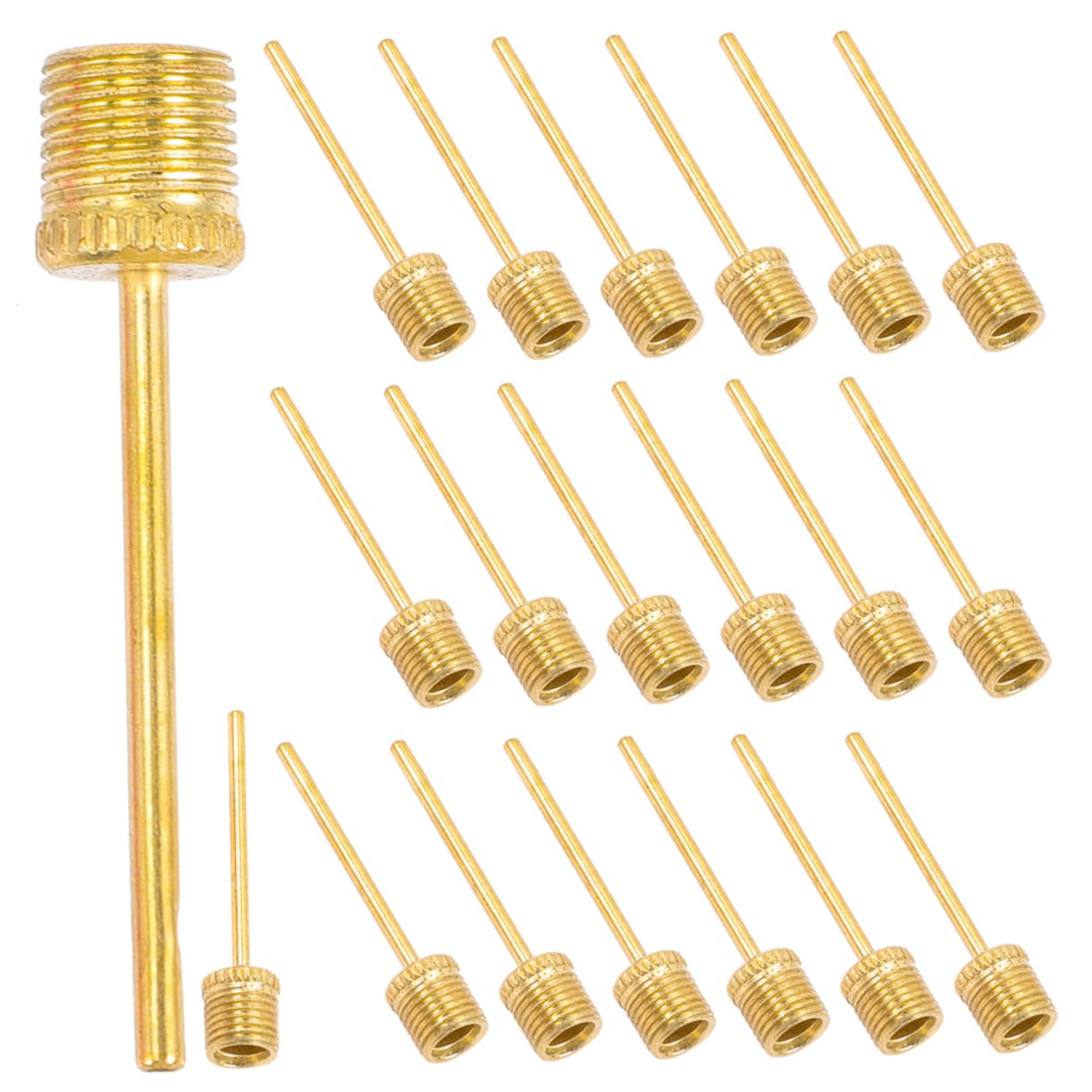 Happyyami 20pcs Metal Ball Inflation Needles Inflatable Needle for Basketball Football Sports Inflation Devices Ball Pin Air Needle for Balls