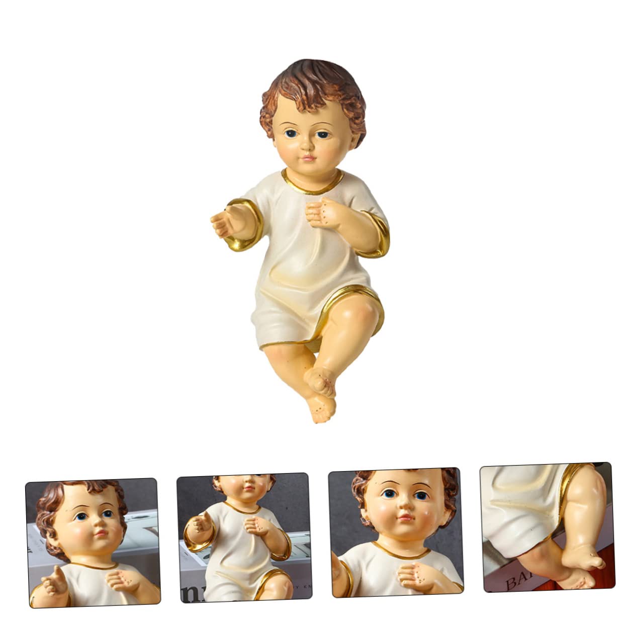 Cabilock 8 Piezas Religiosas Santo Niño Adorno Jesús Bebé Kit Decoración De La Puerta Jesús Religioso Natividad Niños Al Aire Libre Decoraciones De Navidad Decoración del Hogar