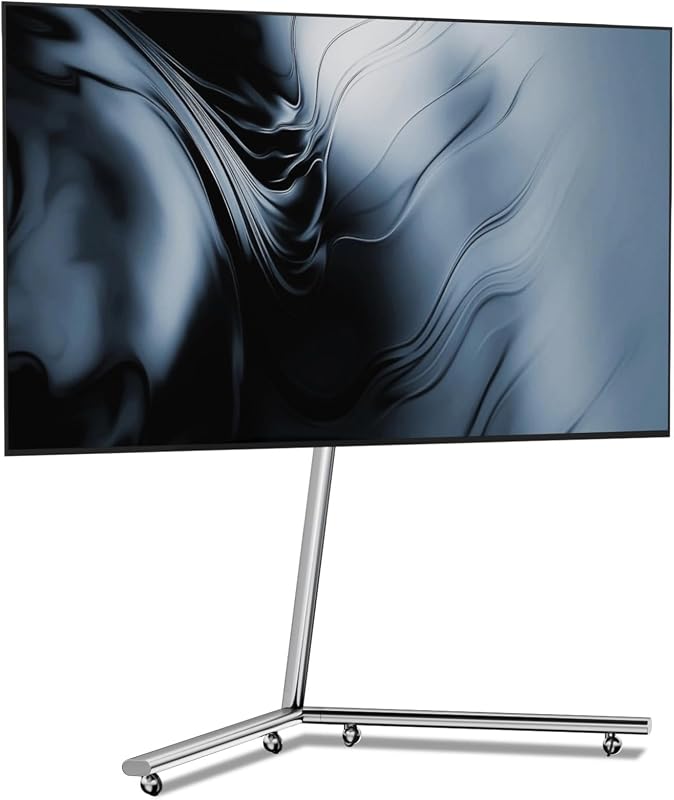 Rolling TV Stand for 40-70" TVs, Minimalist, Adjustable Height & Tilt