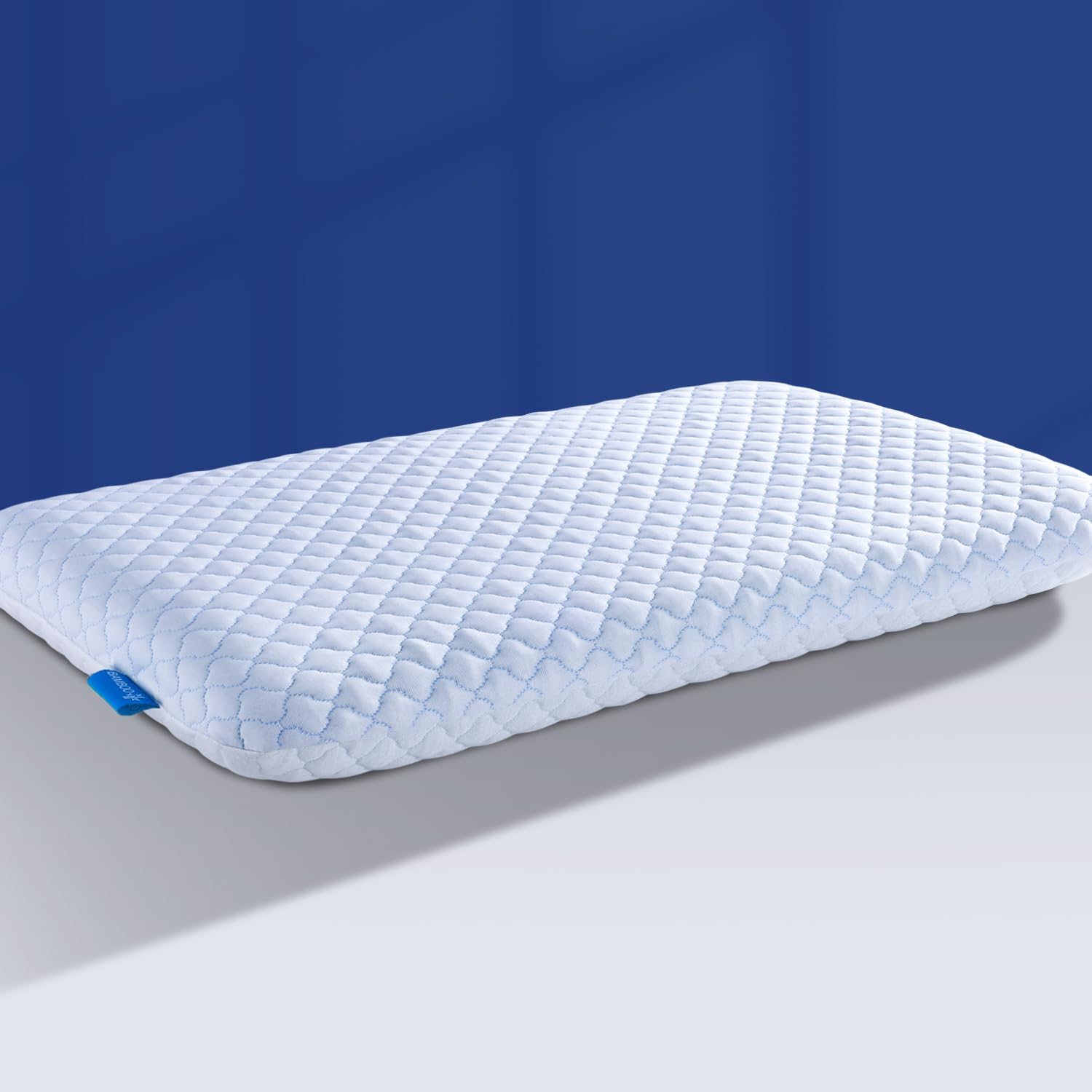 Hapiclody Dünne, Flache Kissen zum Schlafen, mit kühlendem Gel angereichertes Memory Foam-Kissen, 2,75 Zoll hoch, ultradünnes, schmales Bettkissen für Bauch-/Rückenschläfer, 60 x 40 x 7 cm