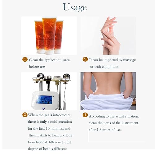 Miniatura 4 de RF - Gel de preparación de gel caliente para adelgazar y reafirmar la reafirmante de 1058 onzas de gel conductivo para uso con máquinas de