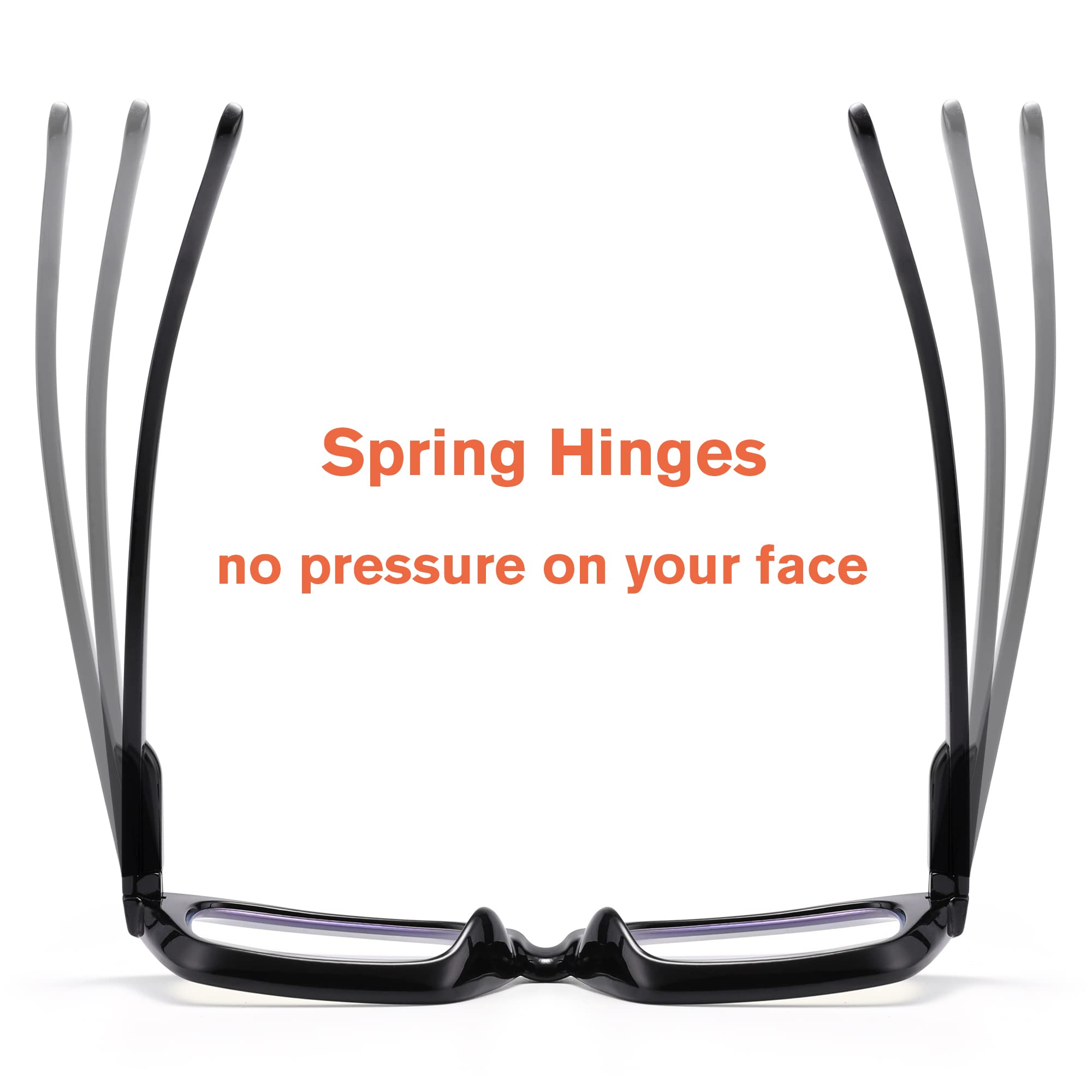 ZUVGEES 3-Pack Oversized Reading Glasses for Women (Black+Tortoiseshell+Transparent,1.00), 3 Pack(black+tortoiseshell+transparent) - Image 4