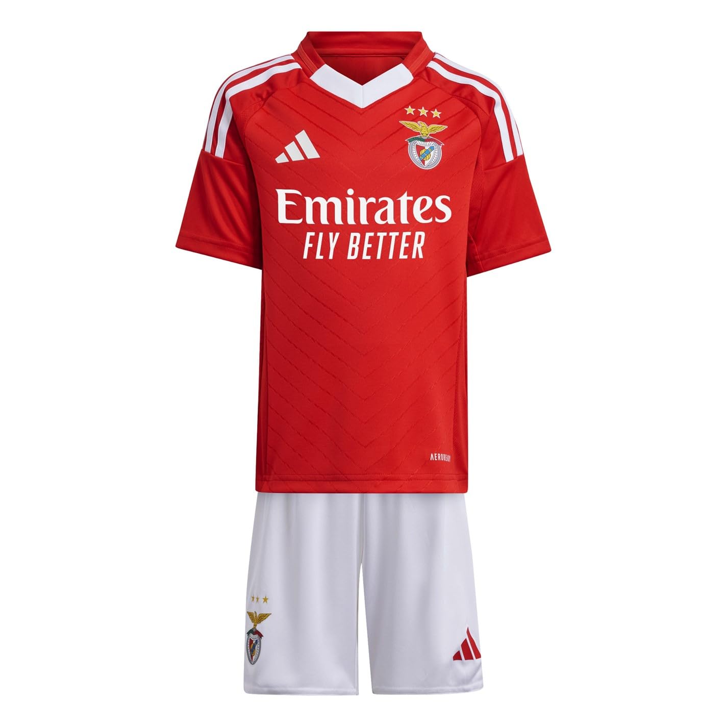 adidas Kids Benfica Home Minikit 24 25 Short Sleeve Benred 3-4 Years
