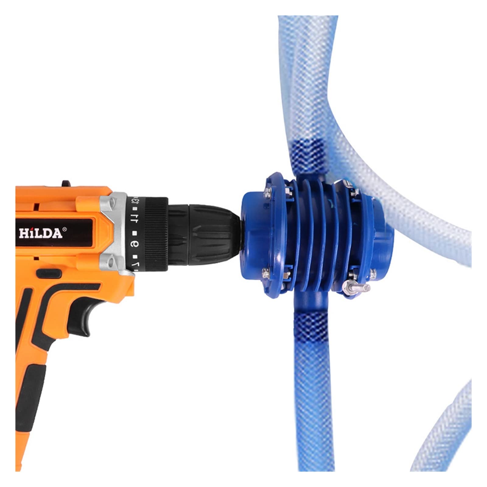 Spacnana Pompa Per Acqua Elettrica Portatile Pompa Per Trapano Con Connettore 2 Pezzi 106 X 37 X 64 Mm (Nero), Impianto