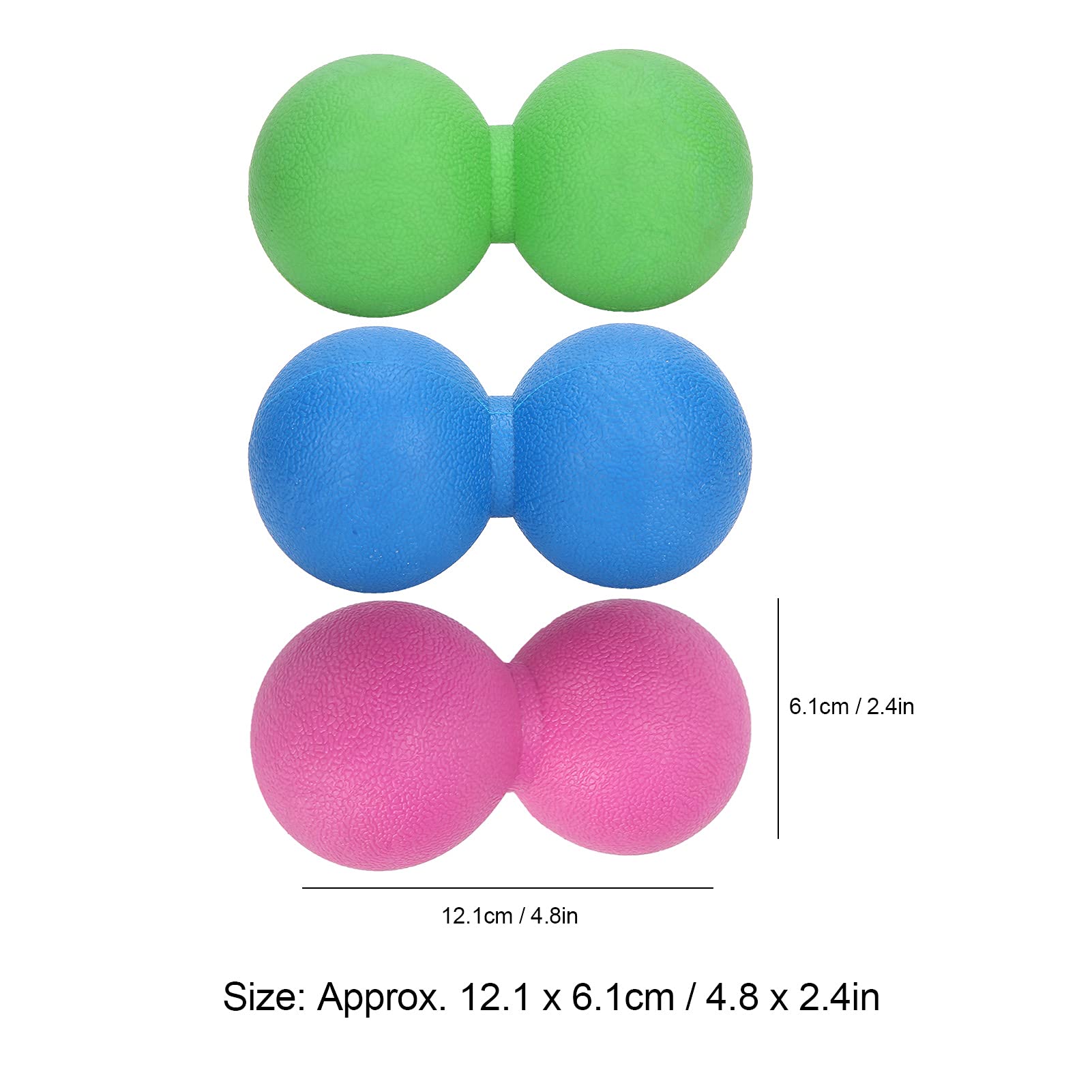 Pongnas Las Bolas de Masaje con Forma de maní Promueven la Relajación Fascial y Alivian la Fatiga Muscular, lo que Las Hace Adecuadas para Trabajadores de Oficina, Atletas, Niños y (Rosa roja +