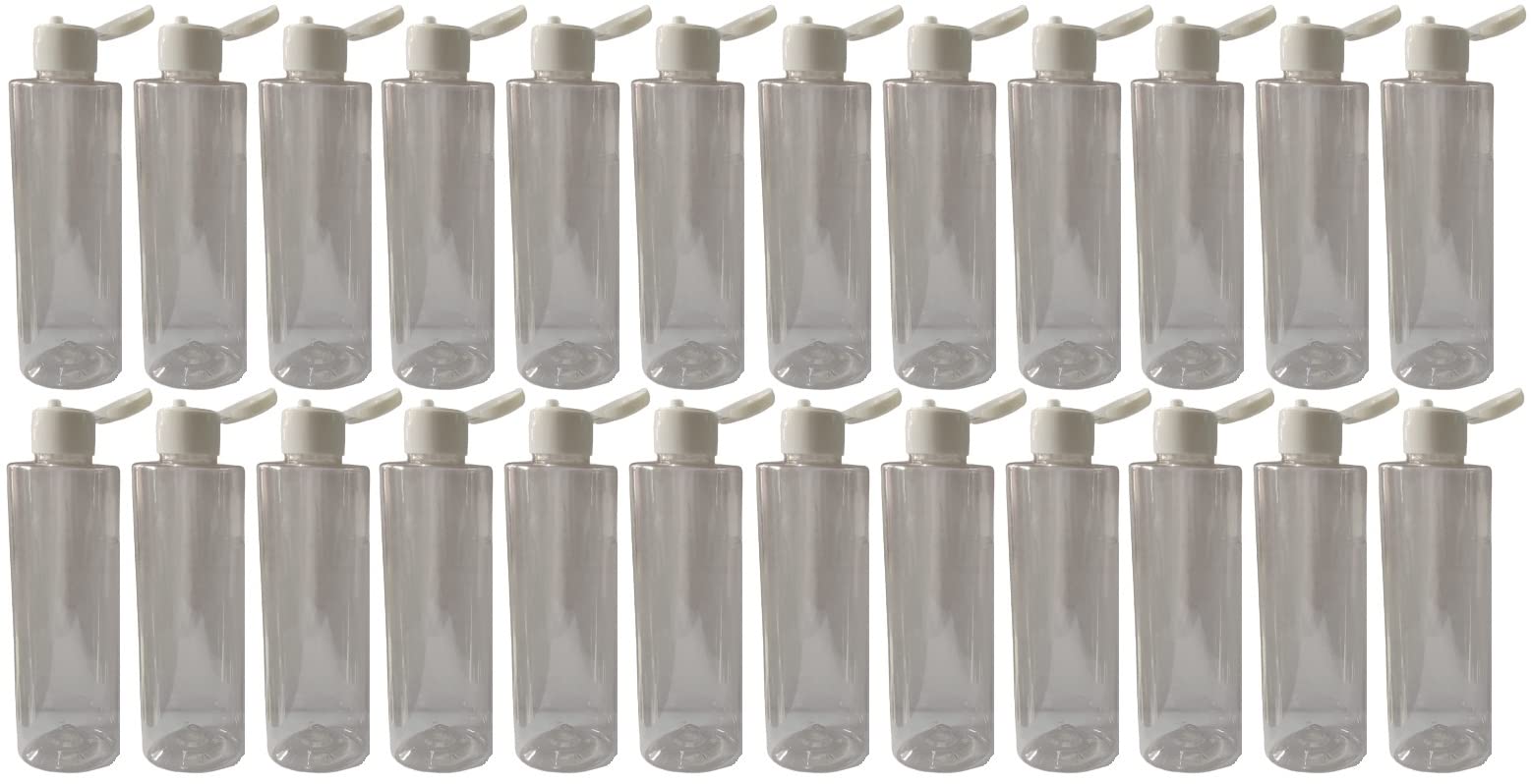 200 ml Empty cylinder Clear Plastic Bottles Size Cosmetic Travelling Containers Small Leak Proof Squeeze Bottles| Pack of 24-image-19