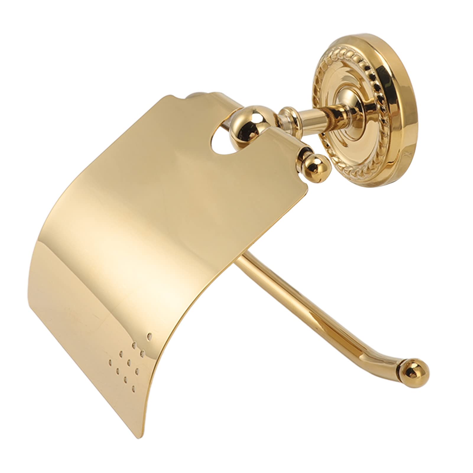 Portarotolo da montato a parete, elegante portarotolo in acciaio inox e ottone durevole per bagno