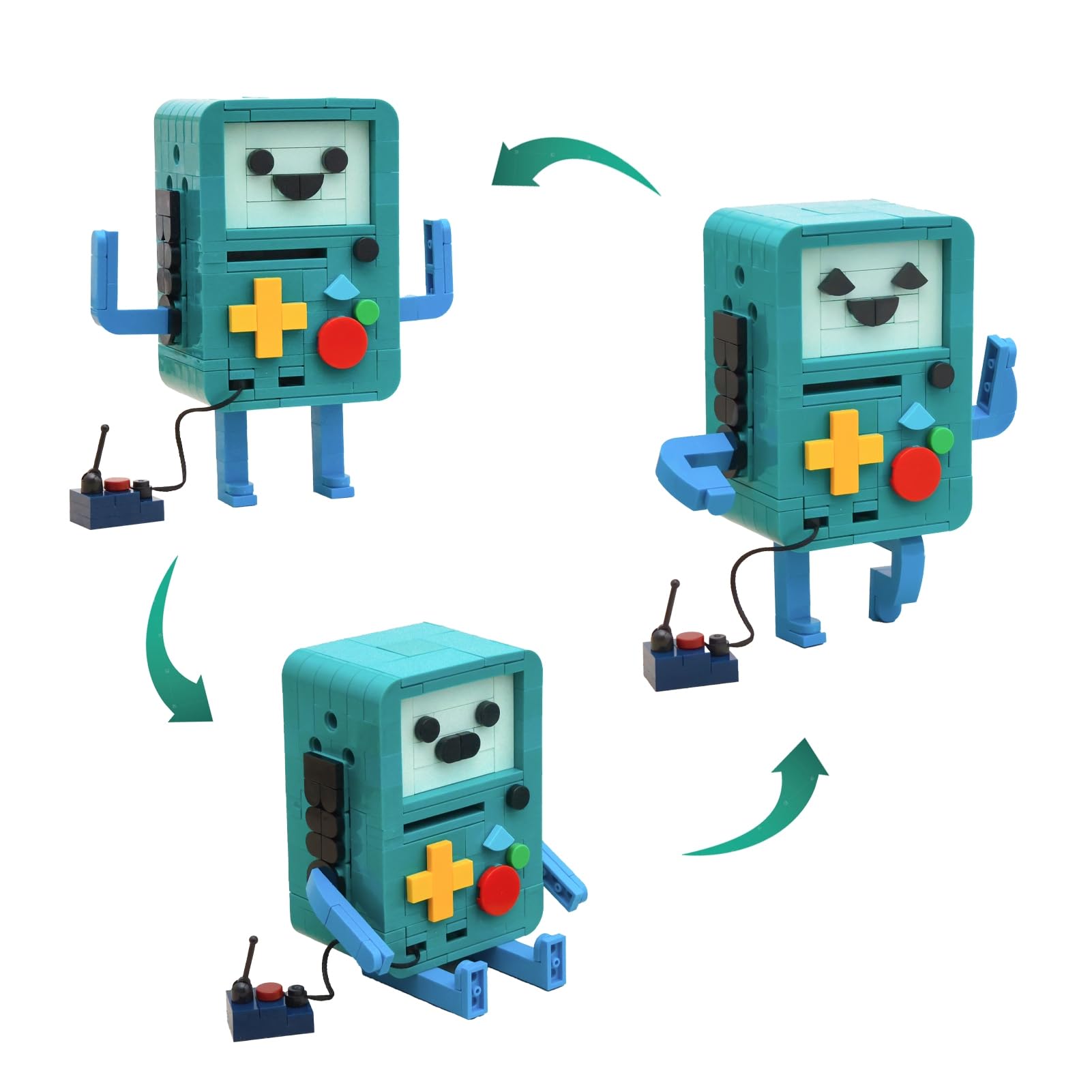Adventure Movie BMO Character Building Set, compatibile con accessori Lego 630, espressioni intercambiabili e design snodabile, regalo creativo per i fan