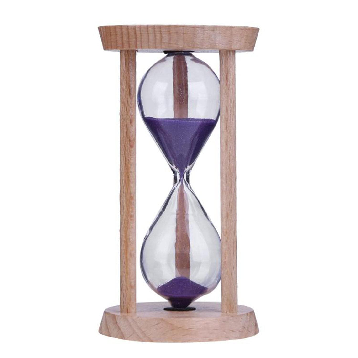 Sand Timer,Sandglass, 5 minut drewniana kwadratowa rama klepsydra klepsydra piasek zegar zegar 4 kolory świetny prezent dom/kawiarnia/biuro wystrój(Green)