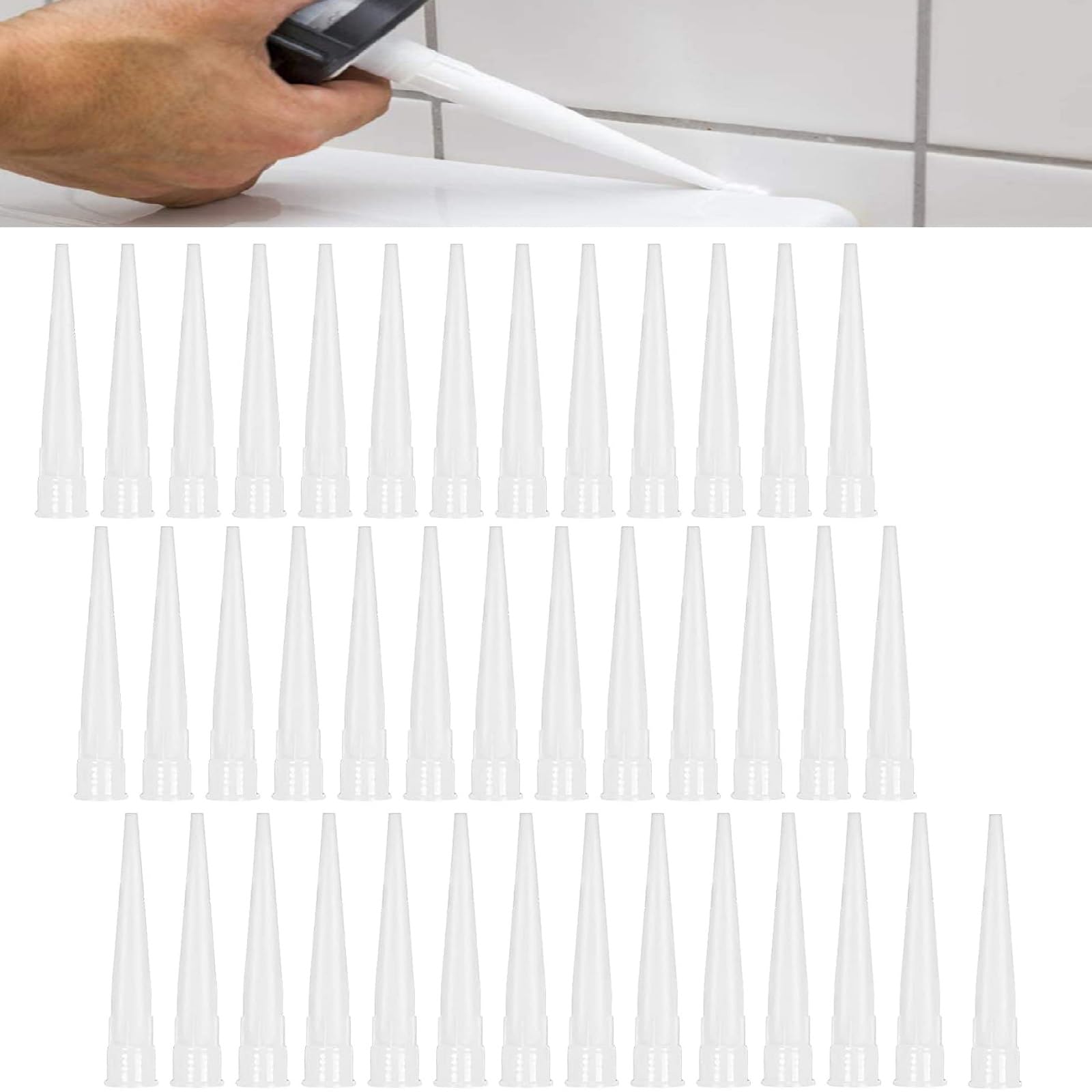 10 Beccucci In Silicone Per Cartuccia Sigillante - Ugelli Di Ricambio Per Calafatare - Foto 6