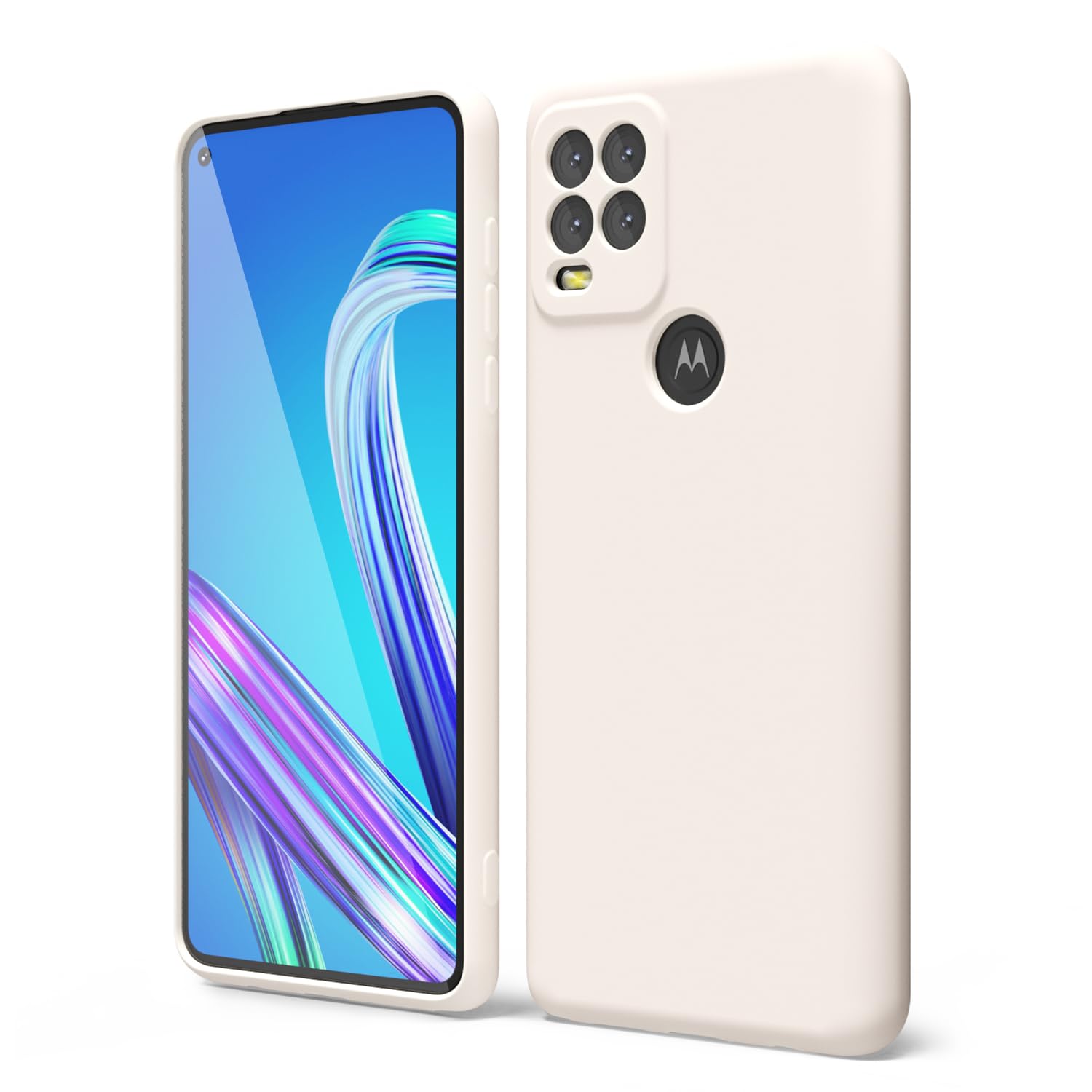 oakxco for Motorola Moto G Stylus 5g 2021 Phone Case Liquid Silicone, Thin Slim Soft Rubber Gel TPU Plain Simple Cover for Women Girl Cute， Beige