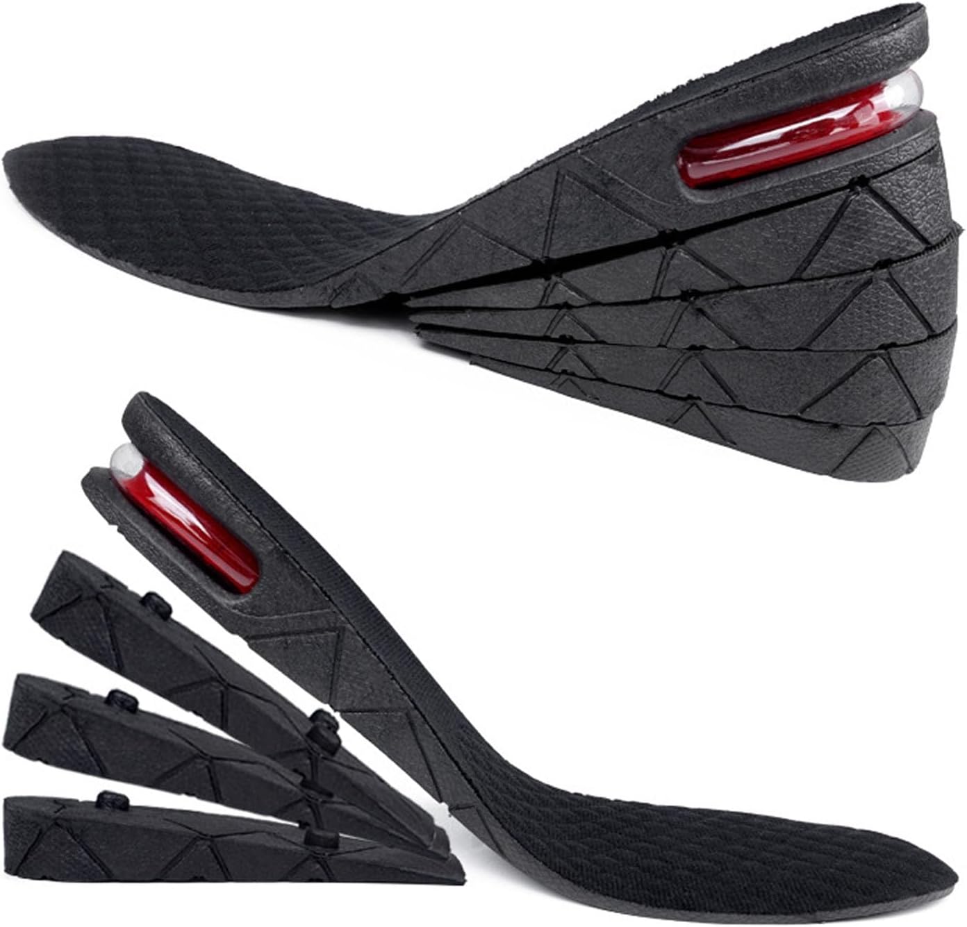 Height Increase Insoles for Men, 4 Layers Shoe Height