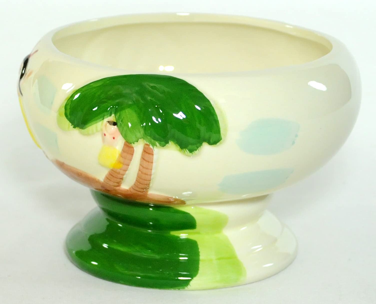 Birsppy 22 Ounce Medium Ceramic Hula Girl Compote Scorpion Bowl