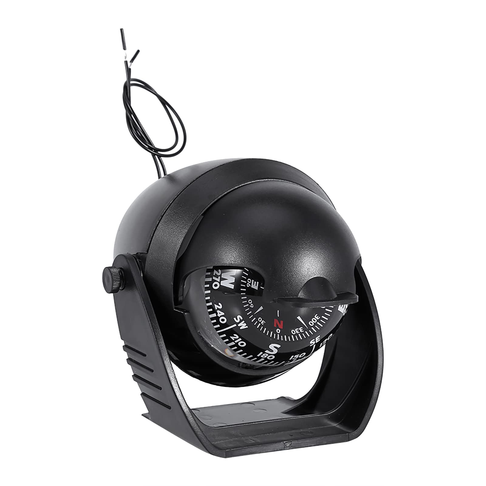 LED-Licht-Schwenkkompass, Verstellbare Halterung, Marine-Boot-Auto-Kompass für Alle Oberflächen