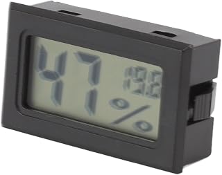 Electronic Thermometer Hygrometer, LCD Display Cigar Box Humidity Meter Gauge Quick Response Waterproof High Accuracy for Guitar Box
