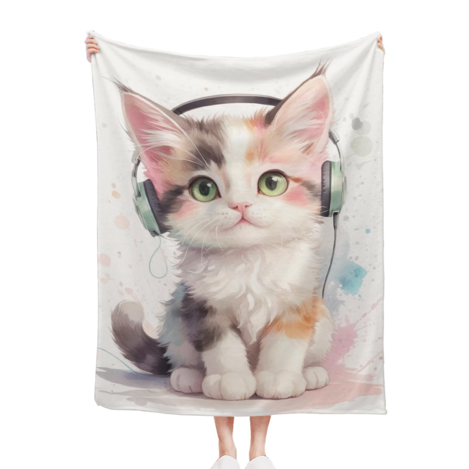 57lilina Soft Flannel Print Throw Blanket for Sofa, Bed or Travel 60x80 IN