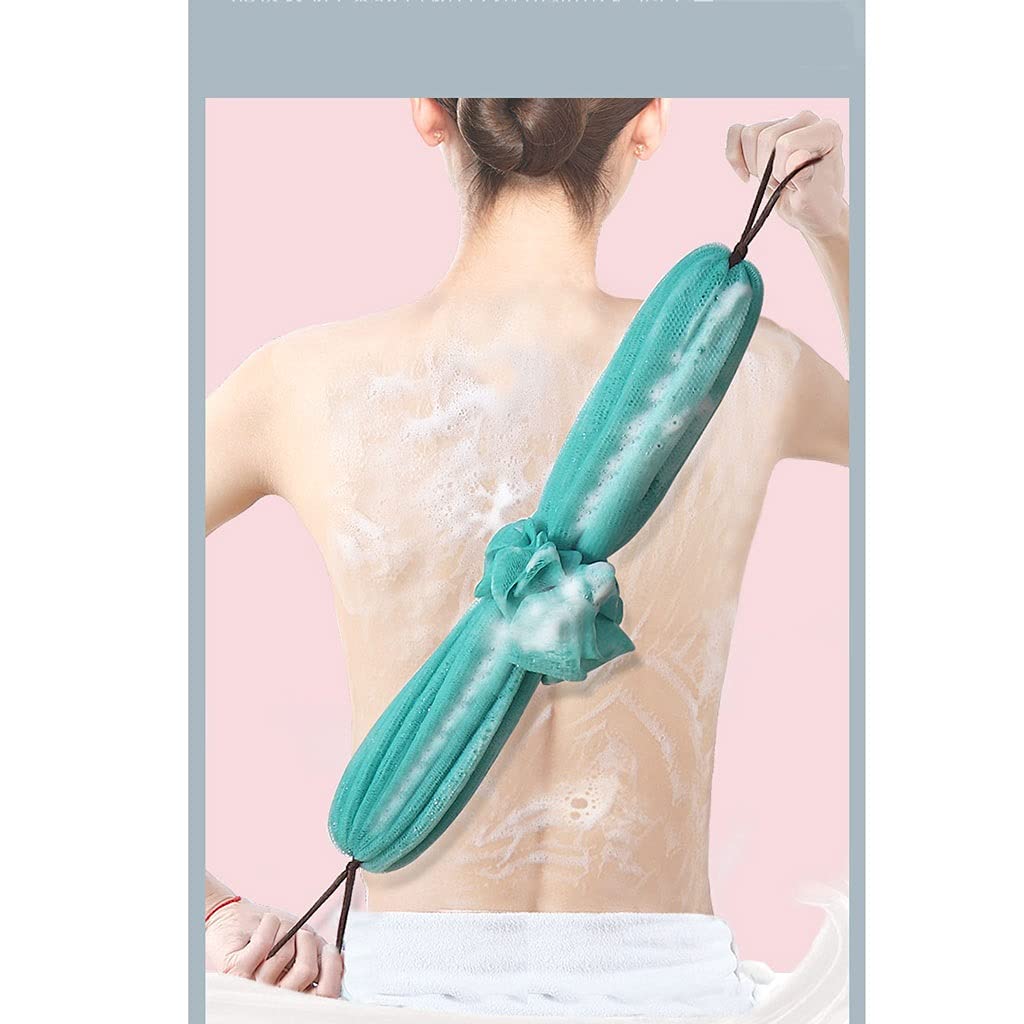 Ręcznik złuszczający Loofah Gąbka do kąpieli Prysznic Długa kąpiel Loofahs Rozciągliwa siatka Złuszczający Loofah Back Scrubber Gąbka do kąpieli pod prysznic dla mężczyzn Kobiety Rękawiczki