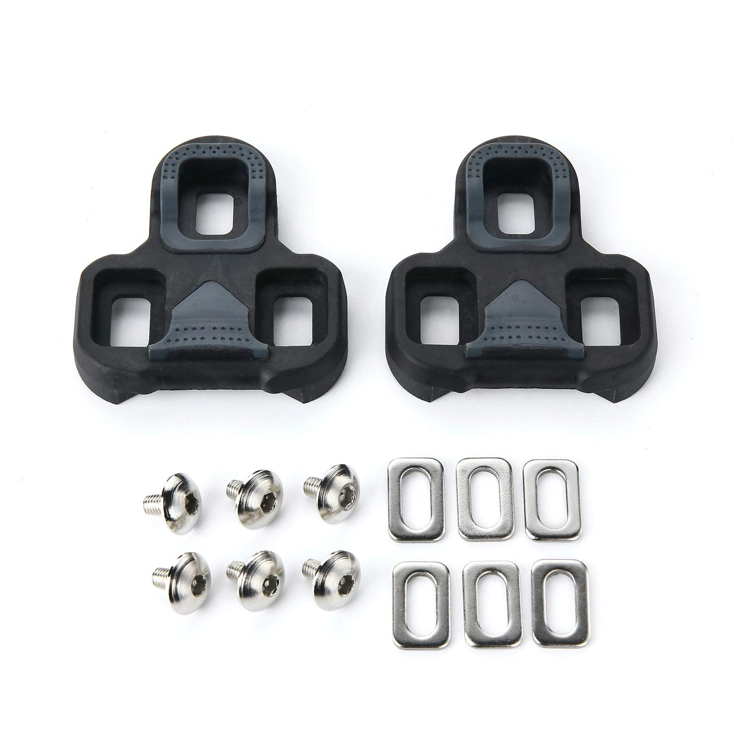 ThinvikBike Cleats for Look Keo Grip,Road Bike Look Keo Cleat with Anti-Slip Rubber Desgin.Bicycle Cleat Set for Indoor&Outdoor Cycling- 3 Float Degree