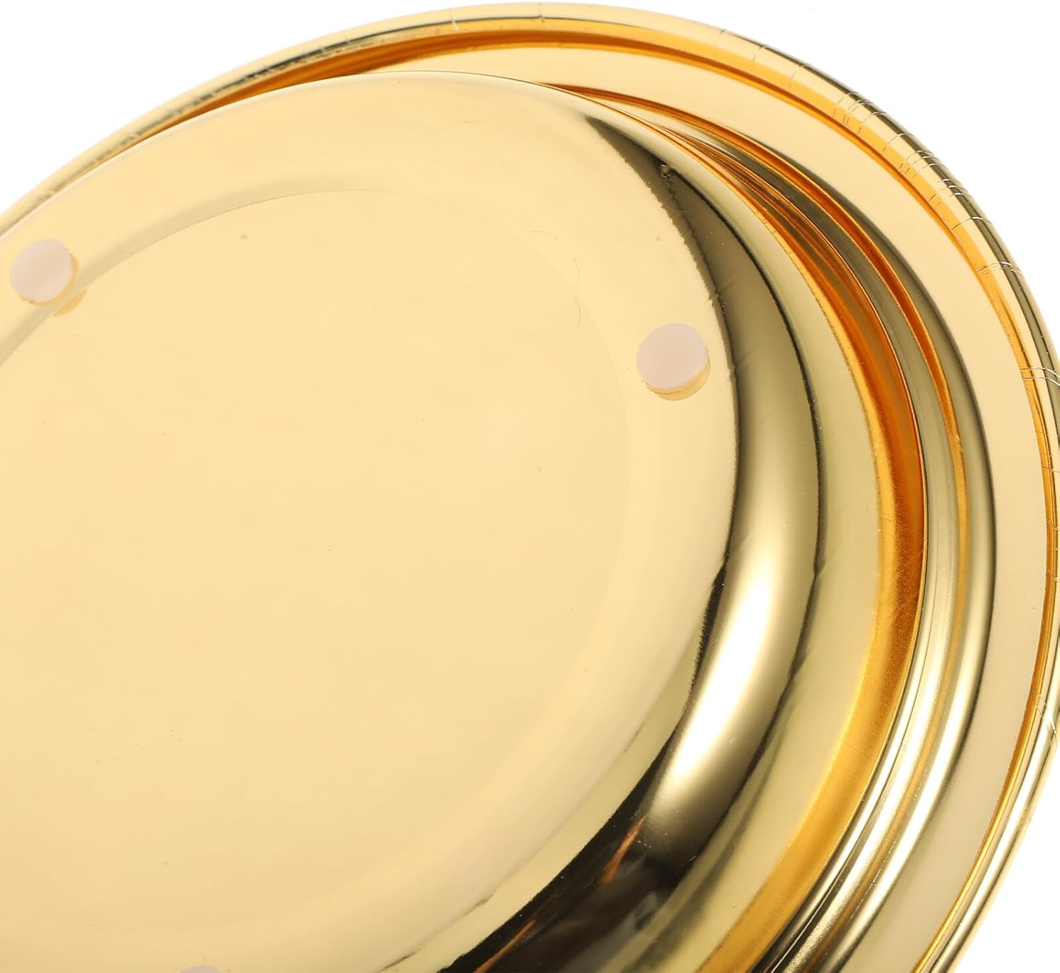 European Style Butter Dish with Lid Iron Butter Holder for Kitchen Tray Reusable and Compact Container for Home Party Banquet and Restaurant Use Gold Round