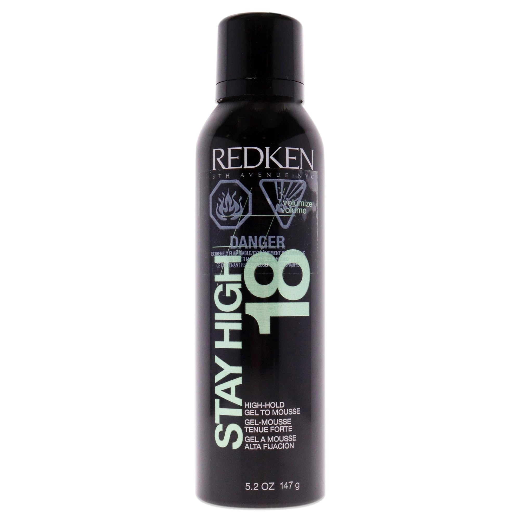 Redken Stay High 18 High-Hold Gel To Mousse | For All Hair Types | Provides Long-Lasting Volume & Body | 5.2 Oz