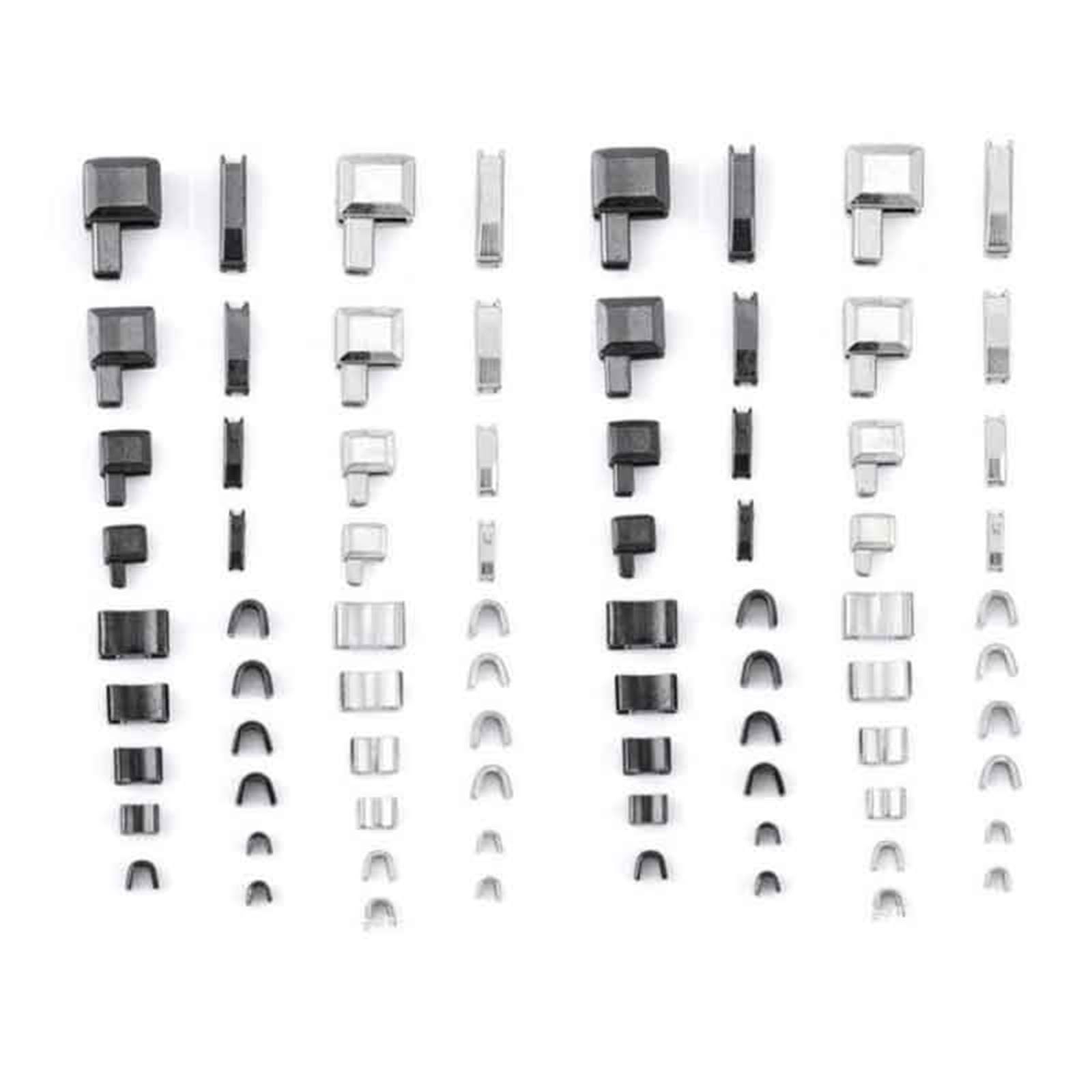 HGENAHGTF Zips Repair Set Insertion Pin Zippers Bottom Zippers Stopper Metal Head Sliders Retainer for Clothing Repair Metal