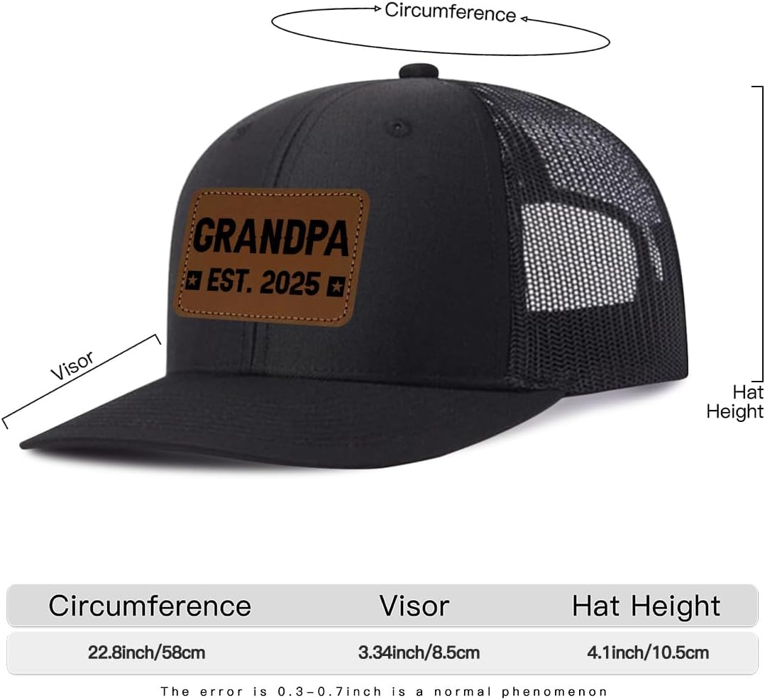 Grandpa Announcement Gifts Promoted to Grandpa Hat,Grandpa Est 2025 New Grandpa Hats Cap,Gifts for New Grandpa Baseball Cap - Image 6
