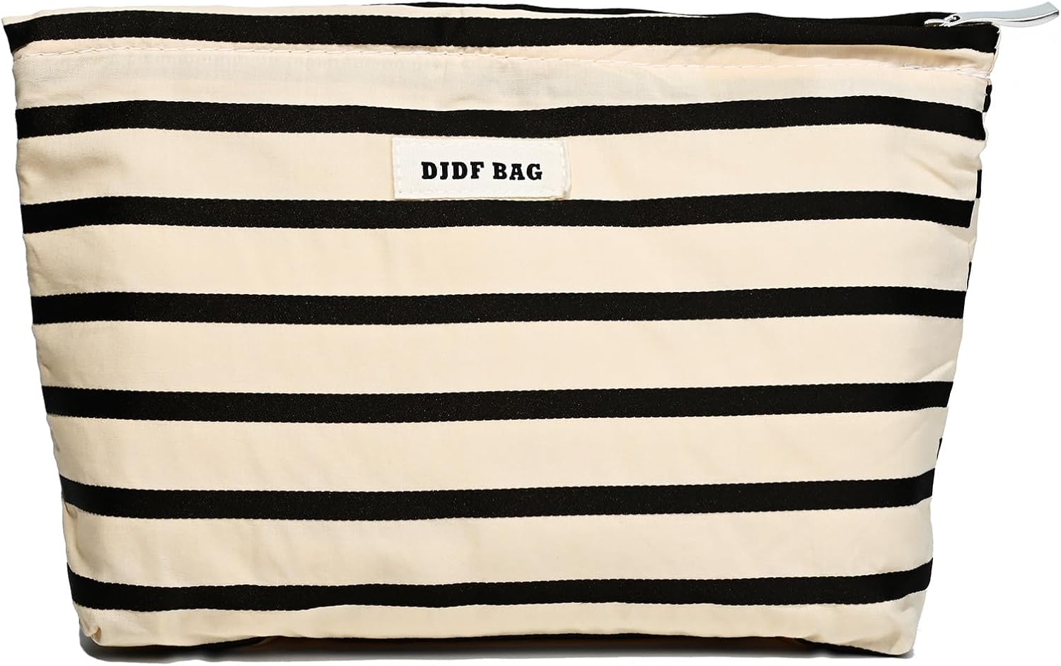 Makeup Bag Large Cosmetic Bag White Stripe Aesthetic Travel