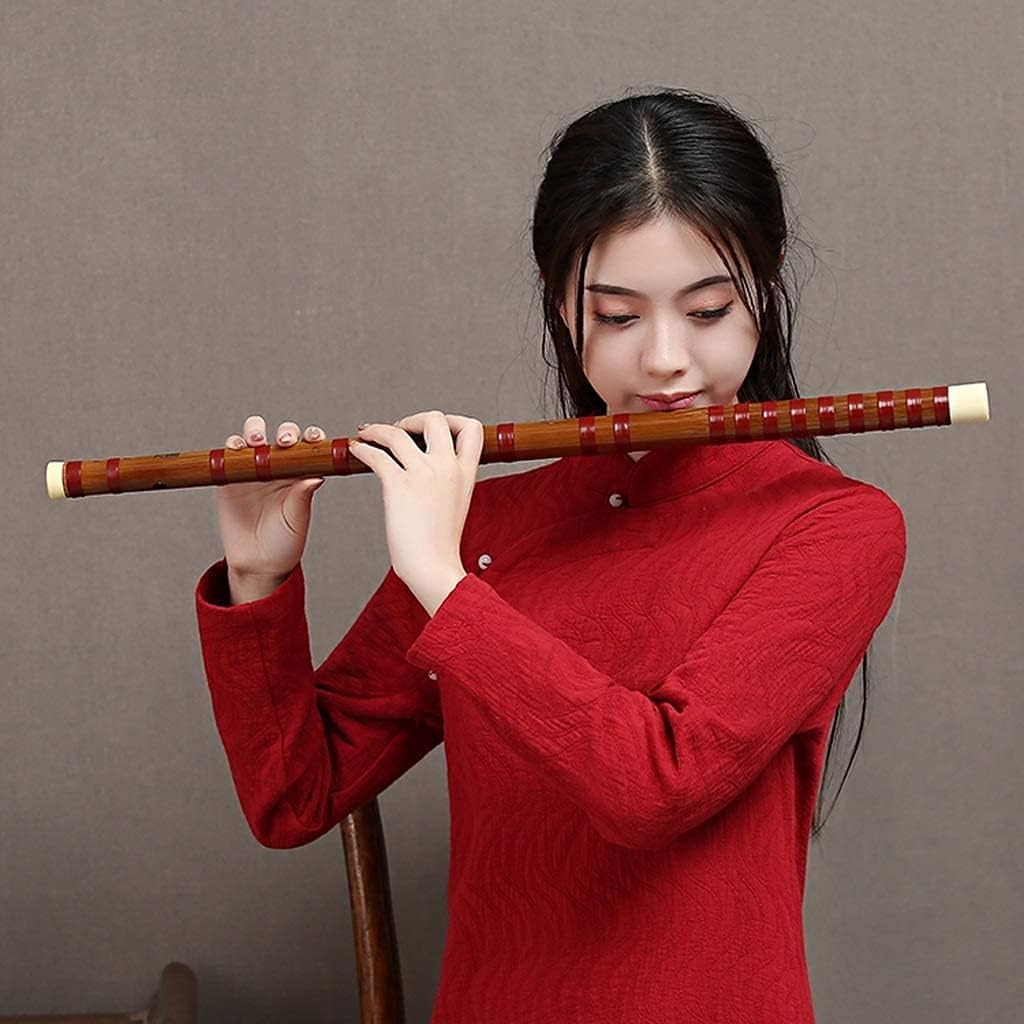 Bitter Bamboo Flute Professional Ancient Show Flute Senior Collection Chinese Dizi Clarinet（C,D,E,F Tune ）(Color:C)